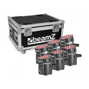 BeamZ BBP60 Uplights Pakketilbud / 6 stk. Kraftige Batteri Uplights 9x 12W i Fli Image