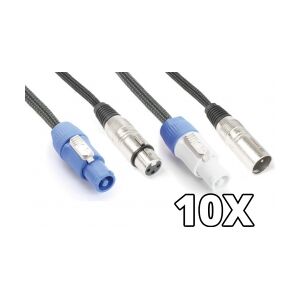 10x PD Connex Light Combi Cable Powerconnector B - XLR M / Powerconnector A - XL Image