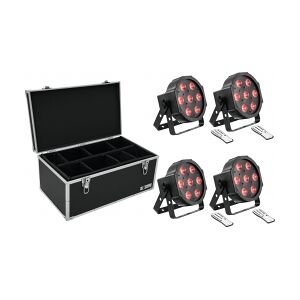 EuroLite Set 4x LED SLS-7 HCL Floor + Case TDV-1 TILBUD NU Image