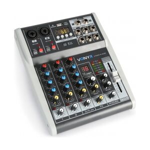 Vonyx VMM-K402 4-kanals musik mixer med Bluetooth og DSP TILBUD NU Image