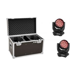 EuroLite Set 2x LED TMH-X4 Moving-Head Wash Zoom + Case TILBUD NU Image