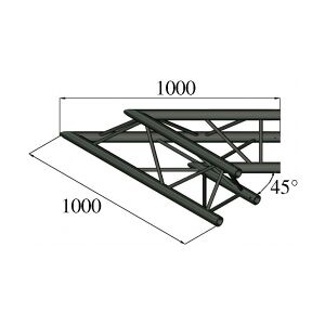 Alutruss TRILOCK S-PAC 19 2-Way Corner 45° black TILBUD NU Image