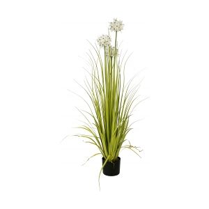 Europalms Allium grass, artificial plant, white, 120 cm TILBUD NU Image