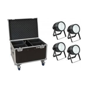 EuroLite Set 4x LED Theatre COB 200 WW/CW + Case with wheels TILBUD NU Image