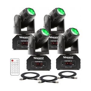 Moving Head pakke med 4 stk. BeamZ Panther 15 pocket Beam bevægersig bevæger Image