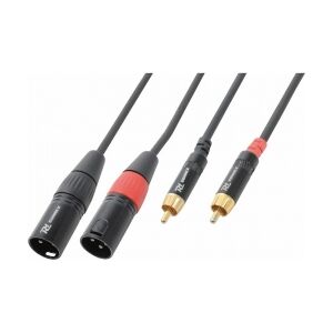 Kabel "god kvalitet" 2x RCA han til 2x XLR han, sort 1.5m TILBUD NU mand Image