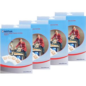 4 PAKKER - Nilfisk Multi II 22, II 30 , Multi 2 serien støvsugerposer - Original Image