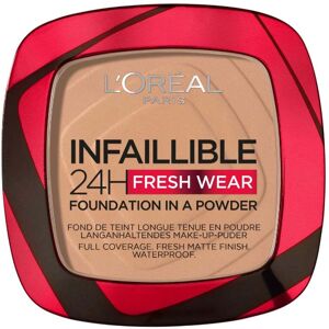 L'Oréal Paris Infallible 24H Fresh Wear Foundation in a Powder Full Matte Coverage 9g 220 Sand Image
