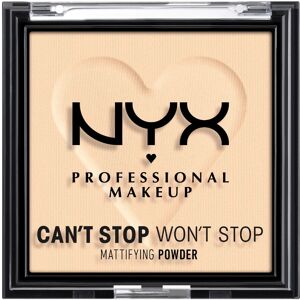 NYX Professional Makeup Can't Stop Won't Stop Mattifying Pressed Powder Lightweight 6g 01 Fair Image