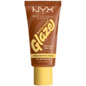 NYX Professional Makeup Buttermelt Glaze Soft Glow Skin Tint SPF30 Flexible Shades 30mL 07 Toffee Butta SPF30 Image