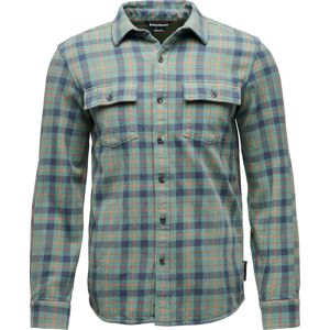 Black Diamond Men's Project Twill Long Sleeve Shirt Laurel Green-Charcoal, S Image