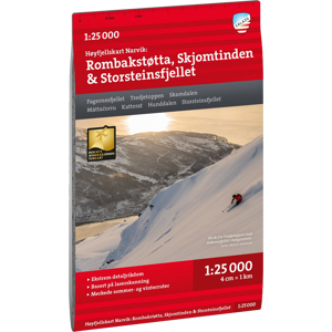 Calazo förlag Høyfjellskart Narvik: Rombakstøtta, Skjomtinden & Storsteinsfjellet 1:25.000 NoColour, OneSize Image