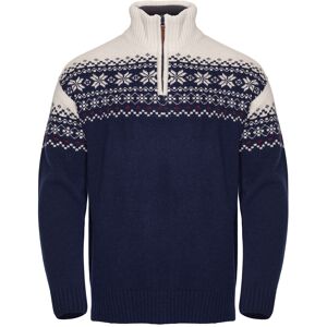 Gridarmor Men's Snøkrystall Half Zip Ullgenser Dark Navy/White/Red, XL Image