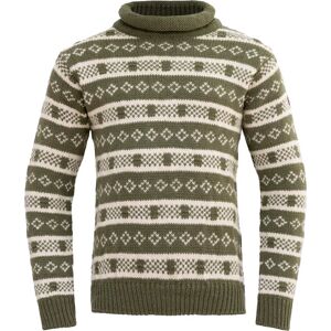 Devold Unisex Alnes Wool Roll Neck Olive/offwhite, XL Image