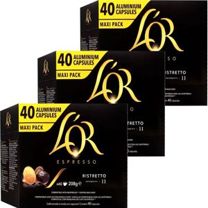 Ninguno 3 cajas Ristretto L'OR 40 Cápsulas Maxi Pack compatibles Nespresso 8711000390214 Image