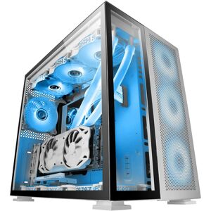 Mars Gaming MC-NOVA, Torre Gaming Custom XXL E-ATX, Aluminio Aeroespacial, Doble Ventana Completa Cristal Templado, Estructura Doble Cámara, USB-C, Caja PC Gaming Image