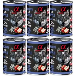 Ninguno Pack 6 latas x 400 Gr - Alpha Spirit Comida Húmeda de Boqueron con manzana roja para Perros Image