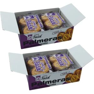 Ninguno JUNCO PINDAL Palmera de Hojaldre Tradicional Tamaño mediano Envase Individual 12 Unds (Pack 2 Cajas de 6 Unds) Image