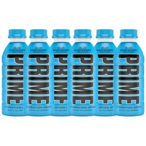Ninguno PRIME HYDRATION DRINK Sabor BLUE RASPBERRY 500ml - Bebida Deportiva con Electrolitos - PACK DE 6 Unidades Image