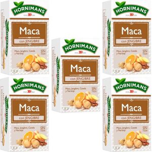 Ninguno 5 cajas de  Infusión de Maca con Jengibre, canela y naranja. 20 bolsitas Hornimans 8711000461556 Image