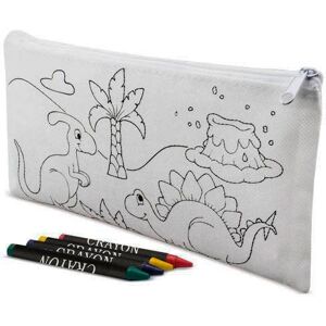 Disok Lote 20 Estuches para Colorear con 5 Ceras Dinos - Regalos Cumpleaños Comuniones Niños Infantiles Colegios Manualidades Prácticos Bodas Image