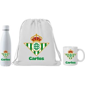 STAMINA Real Betis - Mochila - Botella termo 700ml - Taza 350ml - Escudo del Real Betis + nombre Regalo para niño hombre o mujer Image
