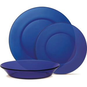 Ninguno Duralex - Vajilla completa 12 Piezas de Vidrio Templado, Incluye 4 Platos Llanos de (23,5 cm), 4 Platos Hondos de (19,5 cm) y 4 Platos de Postre de (19 cm) Image