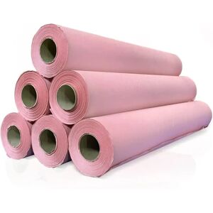 Ninguno PILBELLES 6 Rollos de Papel de camilla  de 0,59 x 60m   Color Rosa sin precorte Image