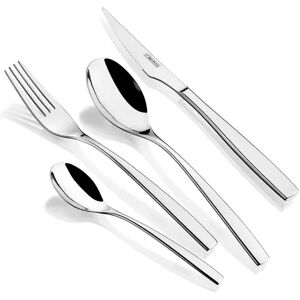 Monix Como - Juego de cubiertos de mesa 24 unidades. Cubertería con cuchillo chuletero acero inoxidable 18/10. Para 6 comensales Image