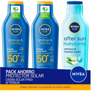 NIVEA SUN Pack ahorro protector solar - Contiene crema solar FP50+ y aftersun Image