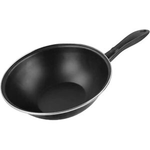Ninguno MAGEFESA Black - Wok 28cm de acero vitrificado exterior negro. Antiadherente bicapa Reforzado efecto piedra. Apto para todo tipo de cocinas, especial inducción. 50% de ahorro energético. Image