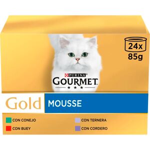 Ninguno Purina Gourmet Gold Mousse Multi Variedad - Comida Humeda para Gato - 24x85 g Image