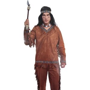Ninguno Disfraz de Indio para Niño Y Adulto Carnaval Traje de Fiestas a Tema Dos Piezas con Diadema de Plumas Marrón Image
