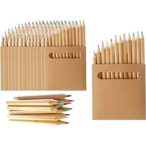 Ninguno Deliex Lote Sets de Lápices de Colores Infantiles. 12 Mini Lápices por Caja. Para regalos de Cumpleaños Infantiles, Detalles de Bodas, Comuniones, bautizos y Colegios Image