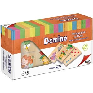 Ninguno Cayro - Dominó de Piezas Grandes de Madera XL para Niños - Juego de Mesa de Domino con Ilustraciones - Edad Recomendada: 2-6 años Image