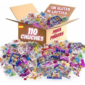 Ninguno Mega Pack 110 Chuches Cumpleaños. Chuches Relleno Piñata. Chuches Sin Gluten ni Lactosa. Gominolas. Golosinas. Pack Chuches. Chuches Piñata. Chucherias Relleno Piñatas de Cumpleaños Infantil. Image