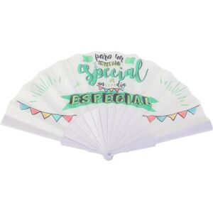 Disok Lote 20 Abanicos de Tela Frases Originales para Bodas y Fiestas Image