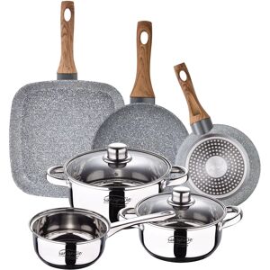 Ninguno Set batería 5 piezas + Set 2 sartenes 18/20 + asador 28x28 cms - SAN IGNACIO Image