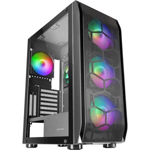 Mars Gaming MC-KX, Torre Gaming Premium E-ATX, Sistema CPU FREEZER, 5 Ventiladores ARGB Ultra-silenciosos, Controladora ARGB y Mando RF, Frontal Mesh, Torre PC Gaming Negro o Blanco Image