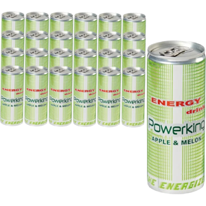 Ninguno PACK de 24 - Bebida Energética POWERKING APPLE AND MELON 24 latas x 250ml Image