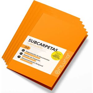 Ninguno Subcarpetas Cartulina A4, Carpetas Archivadoras de Papel 180gr, Carpeta Clasificadora para Documentos, Pack de 50 Subcarpetas Oficina de Colores para Archivar y Ordenar Papeles - Ofituria (Naranja) Image