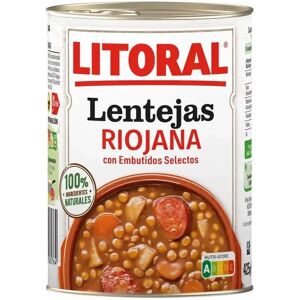Ninguno LITORAL Lentejas Riojana - Plato Preparado Sin Gluten - Pack de 12x430g Image