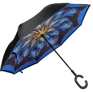 Ninguno J.S ONDO PARAGUAS INVERTIDO MILITAR AZUL, CAMUFLAJE, DOBLE TELA, DOBLE CAPA PARAGUA QUE SE HABRE ARREVEZ Image