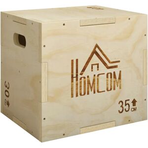 HOMCOM Box Jump Pliométrico 3 en 1, aparato para entrenamiento en box, musculación, fitness y crossfit Image