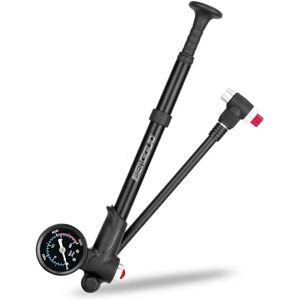 Ninguno Bomba de choque para bicicleta con manómetro, inflador de neumáticos de bicicleta de alta presión de 300PSI, bomba de aire para horquilla y suspensión trasera de bicicleta Image