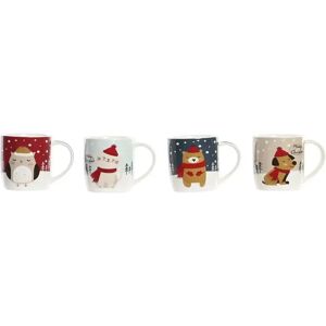 Ninguno Pack de 4 Tazas Navideñas de Porcelana - Ideal para Café y Leche - Resistente a Microondas y Lavavajillas Image