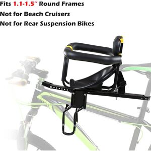 Ninguno Asientos de bicicleta para niños, asiento delantero de seguridad estable para bicicleta, sillín para niños con pedales, soporte para respaldo para bicicleta de carretera MTB Image
