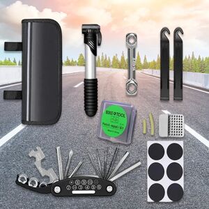 Shunmaii Kit de herramientas de reparación de bicicletas profesional, bomba, parche para neumáticos, llave multifuncional, Kit de herramientas para bicicleta con bolsa de almacenamiento, equipo de ciclismo Image