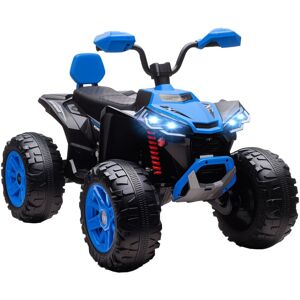 AIYAPLAY quad eléctrico para niños de 3-8 años, 24V, con 2 motores, velocidad hasta 6,5 km/h, ruedas con suspensión, faros, bocina, música, USB, azul Image