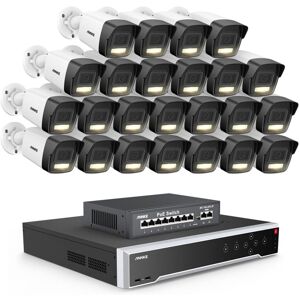 ANNKE 3K Cámara de seguridad exterior, 32ch nvr 24 cámara ip PoE detección de personas vehículos, visión nocturna color, kit de videovigilancia,4TB hdd Image